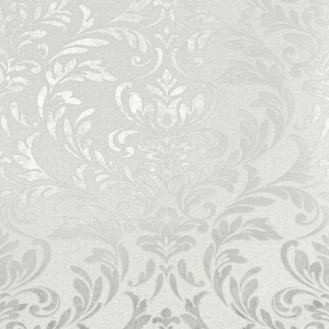 Fine Decor Azara Damask Light Grey Metallic Wallpaper - FD43988