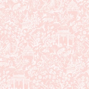 Galerie Garden Toile Pink Wallpaper - G78511