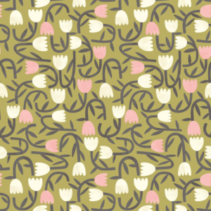 Ohpopsi Glasshouse Tiny Tulip Olive Mix Wallpaper - GHS50139W