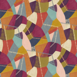 Ohpopsi Abstract Geometric Grape/Olive Wallpaper - GRA50103W