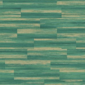 Grandeco Raffia Plain Emerald/Gold Metallic Wallpaper - EE1103