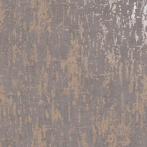 Holden Decor Loft Texture Slate/Rose Gold Metallic Wallpaper - 12932