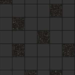 Holden Decor Tor Granite Tile Black/Silver Glitter Wallpaper - 89130
