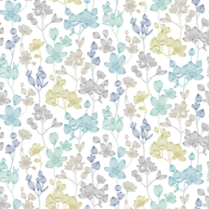Ohpopsi Kalina Floral Pretty Blue Wallpaper - JRD50135W