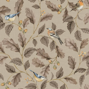 Crown Oakleigh Trail Taupe Wallpaper - M1884