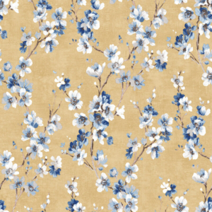 Muriva Adele Melody Floral Ochre/Blue Wallpaper - M52702