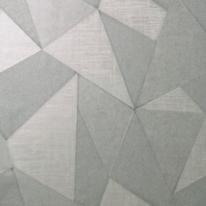 Vymura Milano Large Fractal Mid Grey Glitter Wallpaper - M95601