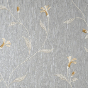 Vymura Bellagio Floral Grey/Mustard Metallic Wallpaper - M95631