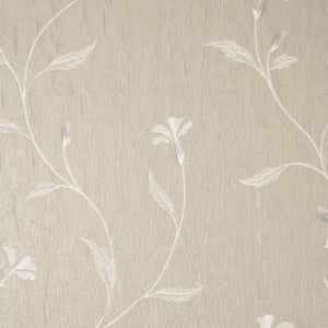 Vymura Bellagio Floral Taupe Metallic Wallpaper - M95652