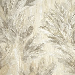 Vymura Gianni Feather Natural/Beige Metallic Wallpaper - M95694