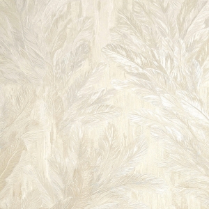 Vymura Gianni Feather Cream Metallic Wallpaper - M95695