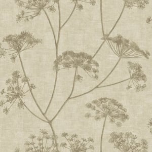 Vymura Mirella Floral Sprig Natural Wallpaper - M95702