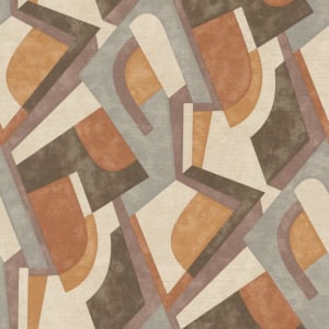 Grandeco Muse Kandinsky Geometric Brown Multi Wallpaper - MU3405