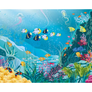 Origin Under The Sea Adventure Aqua Blue Wall Mural - MUR247
