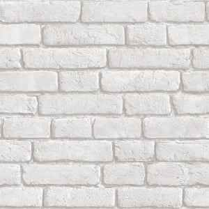 Muriva Brick 3D Effect White Wallpaper - J30309