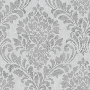 Muriva Darcy James Eleanor Damask Grey/Silver Metallic Wallpaper - 173511