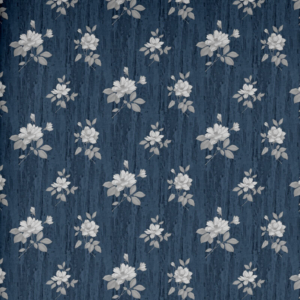 Muriva Darcy James Oleana Floral Blue Metallic Wallpaper - 703073