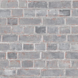 Muriva Urban Brick Grey Wallpaper - 161503