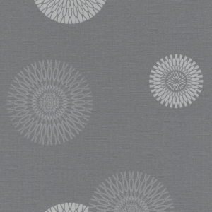 Rasch Geometric Circle Dark Grey Glitter Wallpaper - 808803