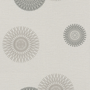 Rasch Geometric Circle Grey Glitter Wallpaper - 808810