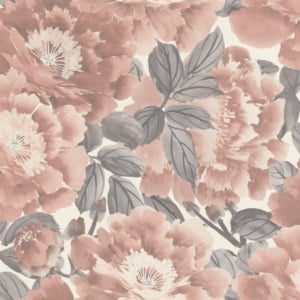 Rasch Kimono Beautiful Blossoms Dusty Pink/Grey Wallpaper - 408331