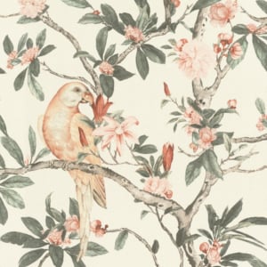 Rasch Poetry II Exotic Birds Cream/Blush Wallpaper - 543315