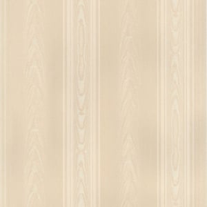 Galerie Simply Silks 4 Moire Stripe Dark Cream Metallic Wallpaper - SK34720