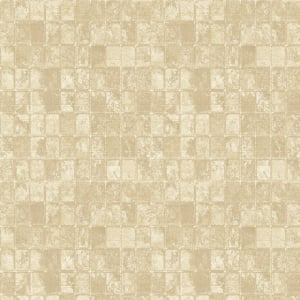 Galerie Metallic FX Geometric Tile Gold Metallic Wallpaper - W78213