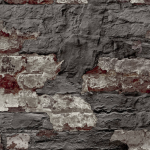 Grandeco Patchy Brick Grey/Red Wallpaper - WL3303