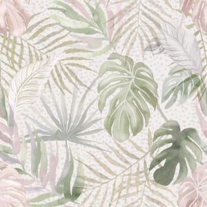 Ohpopsi Tropica Palm Leaves Powder Wallpaper - WLD53131W