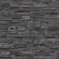 Erismann Imitations 3D Effect Stone Wall Black Wallpaper - 02363-40