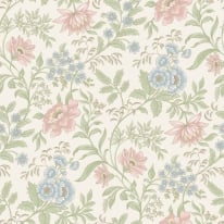 Rasch Garden Muse Pink/Green Metallic Wallpaper - 100012