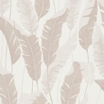 Erismann Arwen Delicate Feather Beige Metallic Wallpaper - 10344-02