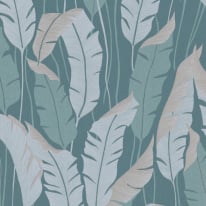 Erismann Arwen Delicate Feather Green Metallic Wallpaper - 10344-19