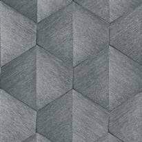 Erismann Prisma 3D Graphic Waves Grey Metallic Wallpaper - 10370-10