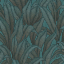 Erismann Zanzibar Leaf Green Metallic Wallpaper - 10371-19