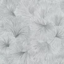 Erismann Shine Floral Leaf Grey Metallic Wallpaper - 10373-10