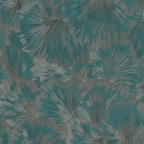 Erismann Shine Floral Leaf Green Metallic Wallpaper - 10373-19