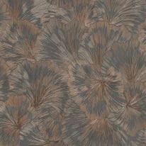 Erismann Shine Floral Leaf Bronze/Anthracite Metallic Wallpaper - 10373-47