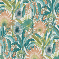Erismann Martinique Tropical White Multi Wallpaper - 10390-18
