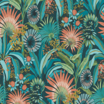 Erismann Martinique Tropical Teal Multi Wallpaper - 10390-19