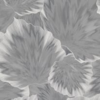 Erismann Bliss Abstract Leaf Grey Metallic Wallpaper - 10402-10