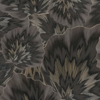 Erismann Bliss Abstract Leaf Black Metallic Wallpaper - 10402-15