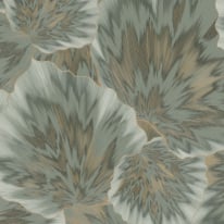 Erismann Bliss Abstract Leaf Olive Metallic Wallpaper - 10402-24