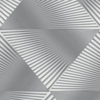 Erismann Gala 3D Effect Fan Grey Metallic Wallpaper - 10404-10