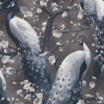 Erismann Pavo Peacock Black Wallpaper - 10414-15