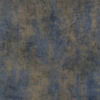 Elle Decoration Concrete Texture Blue/Gold Metallic Wallpaper - 10438-08