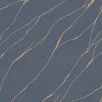 Erismann Calore Cracked Lines Blue/Gold Metallic Wallpaper - 10440-08