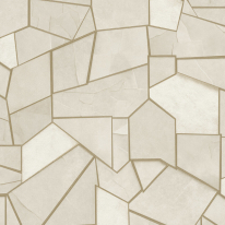 Elle Decoration Mosaique Slate Beige Metallic Wallpaper - 10445-02