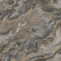 Elle Decoration Mystic Marble Taupe/Gold Metallic Wallpaper - 10447-37